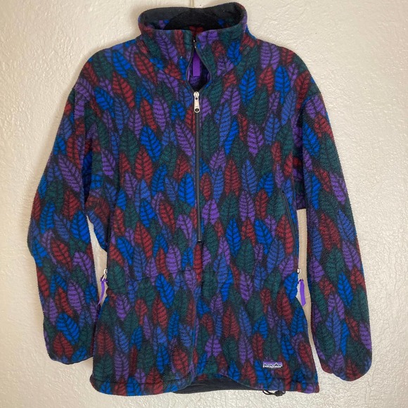 Patagonia Jackets & Blazers - Vintage Patagonia Leaf Synchilla Fleece Half Zip Pullover Size 10